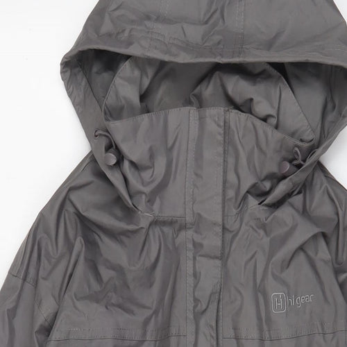 Hi Gear Womens Grey Jacket Coat Size 16 Zip - Logo, Embroidered