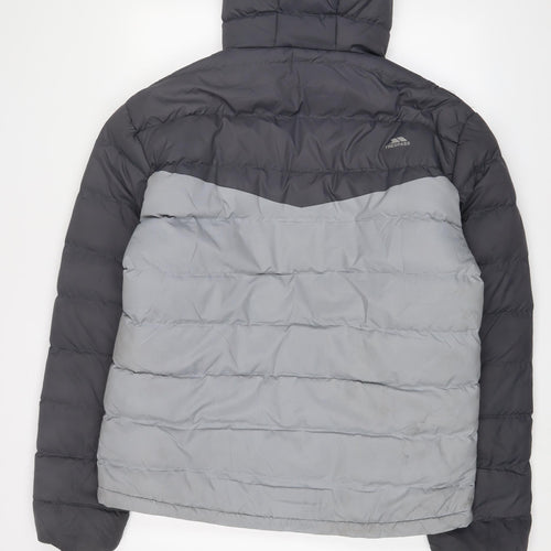 Trespass Mens Grey Parka Coat Size XL Zip - Logo