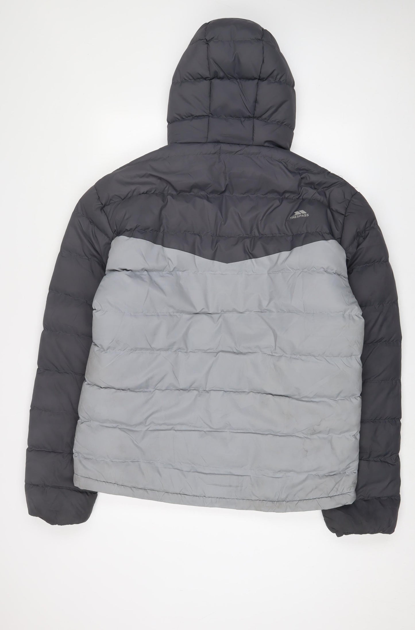 Trespass Mens Grey Parka Coat Size XL Zip - Logo