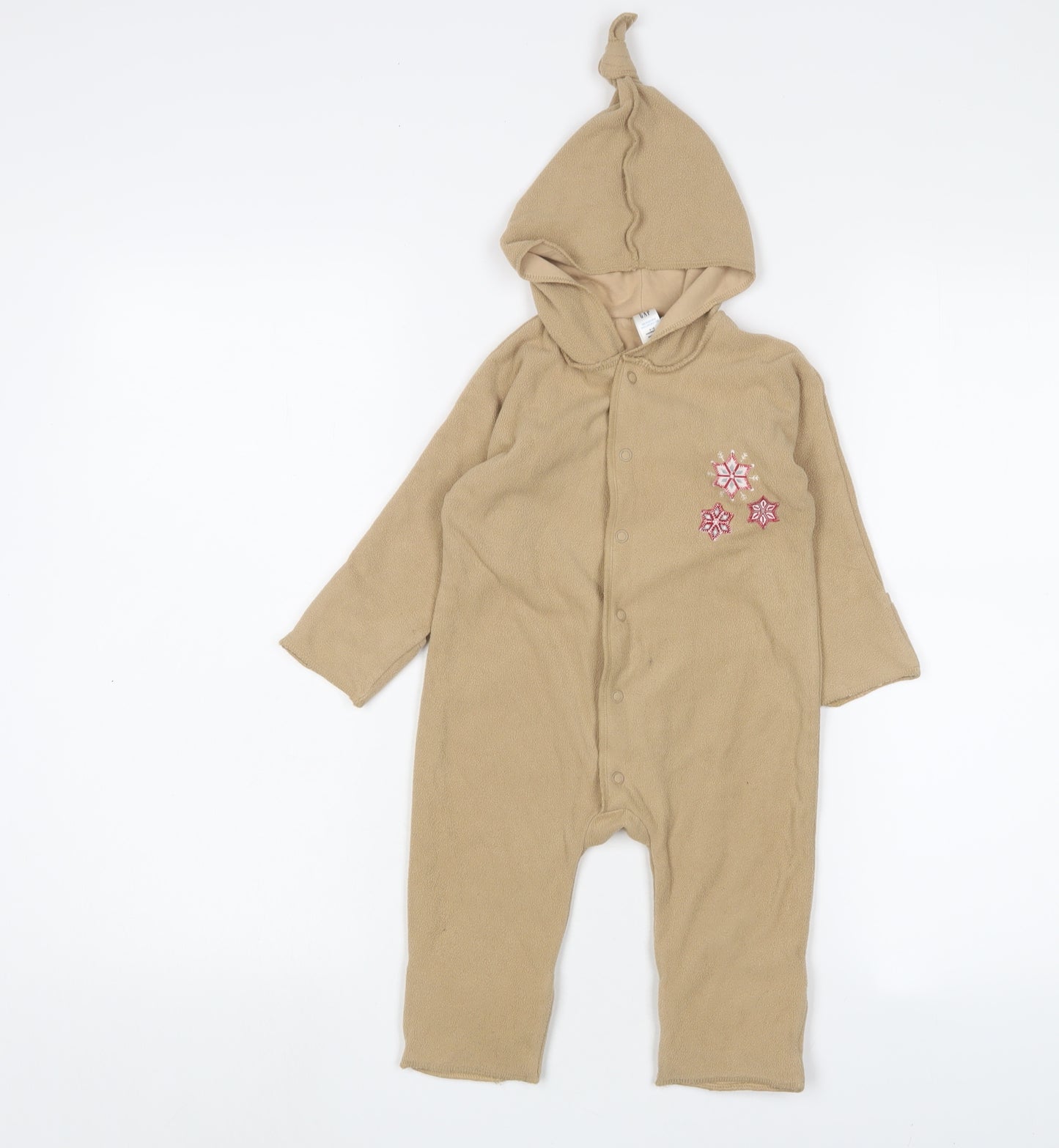 Gap Girls Brown Polyester Babygrow One-Piece Size 6-9 Months Snap - Embroidered