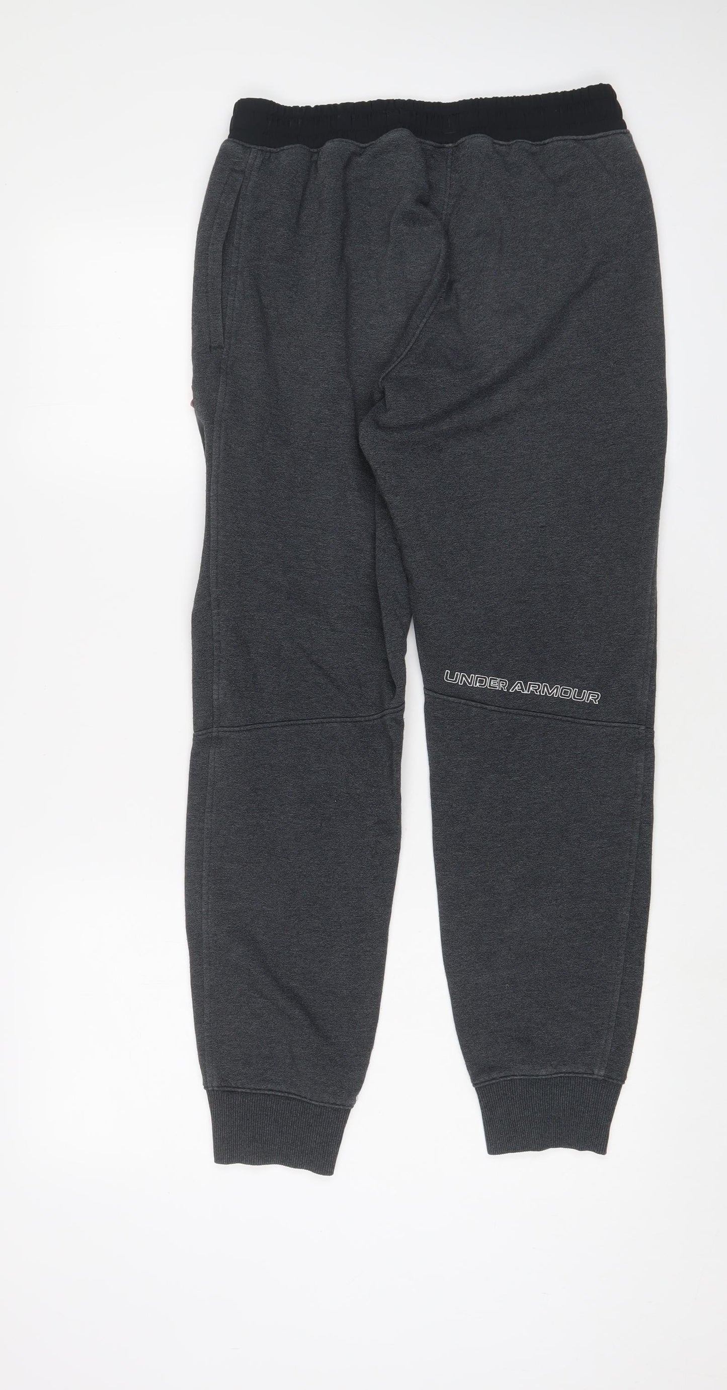 Under armour Mens Grey Cotton Jogger Trousers Size M L29 in Regular Drawstring - Logo