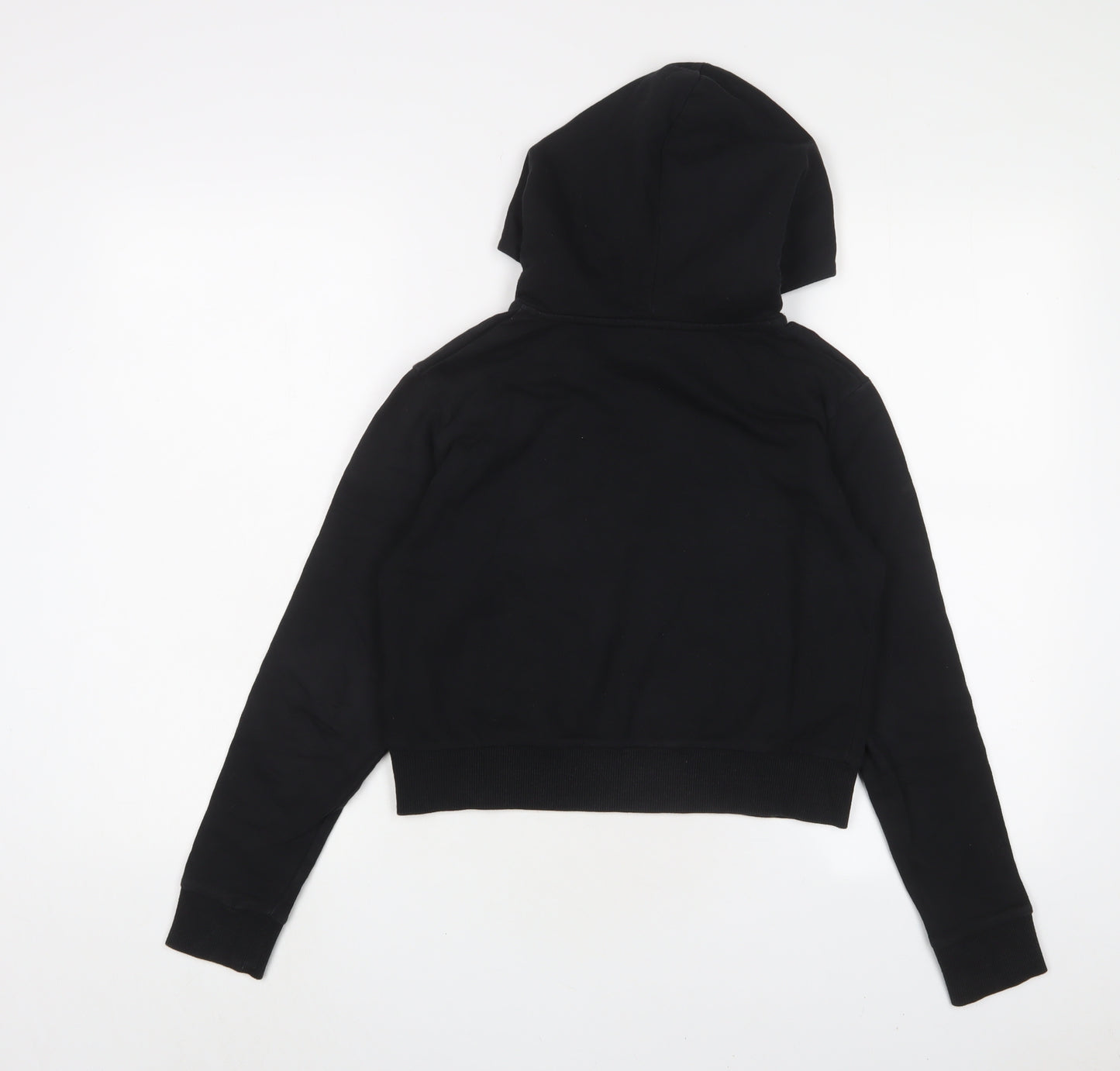 Closure Girls Black Cotton Pullover Hoodie Size 13 Years Pullover - Logo