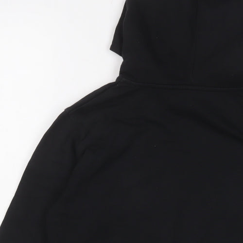 Closure Girls Black Cotton Pullover Hoodie Size 13 Years Pullover - Logo