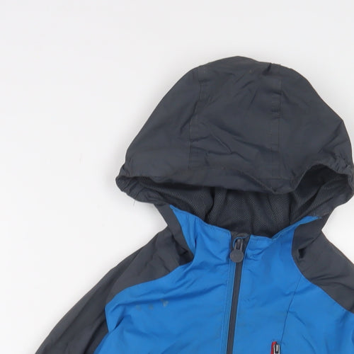 Regatta Boys Blue Basic Coat Coat Size 9-10 Years Zip - Logo