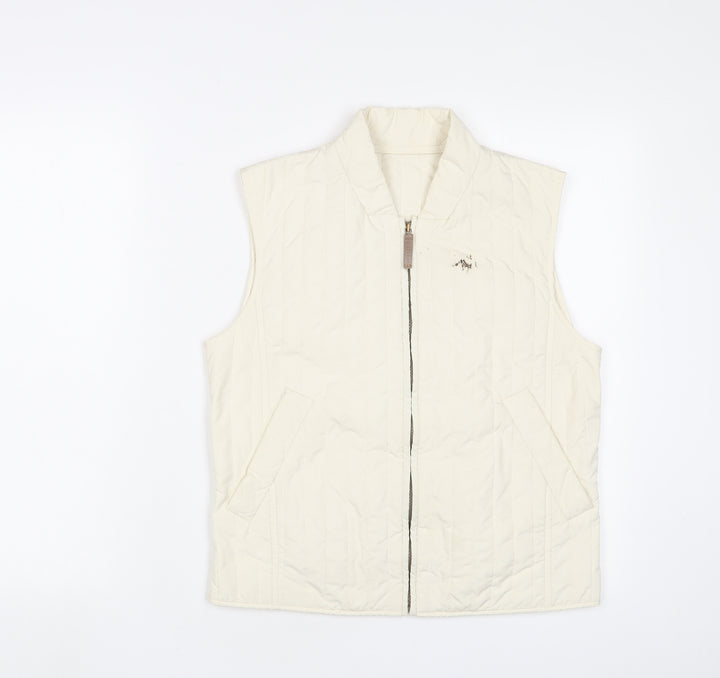 Weekend Womens Ivory Gilet Jacket Size 6 Zip