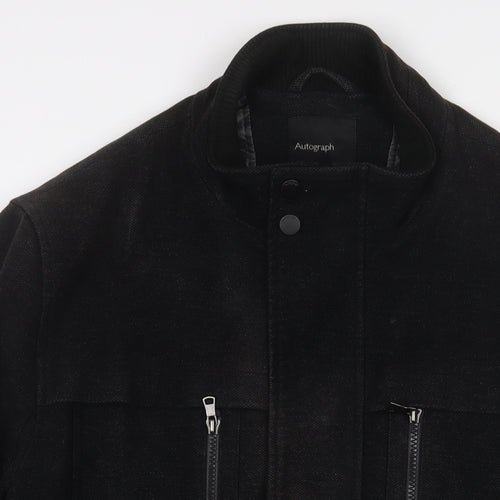 Marks and Spencer Mens Black Jacket Size XL Zip
