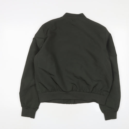 VERO MODA Womens Green Bomber Jacket Jacket Size L Zip