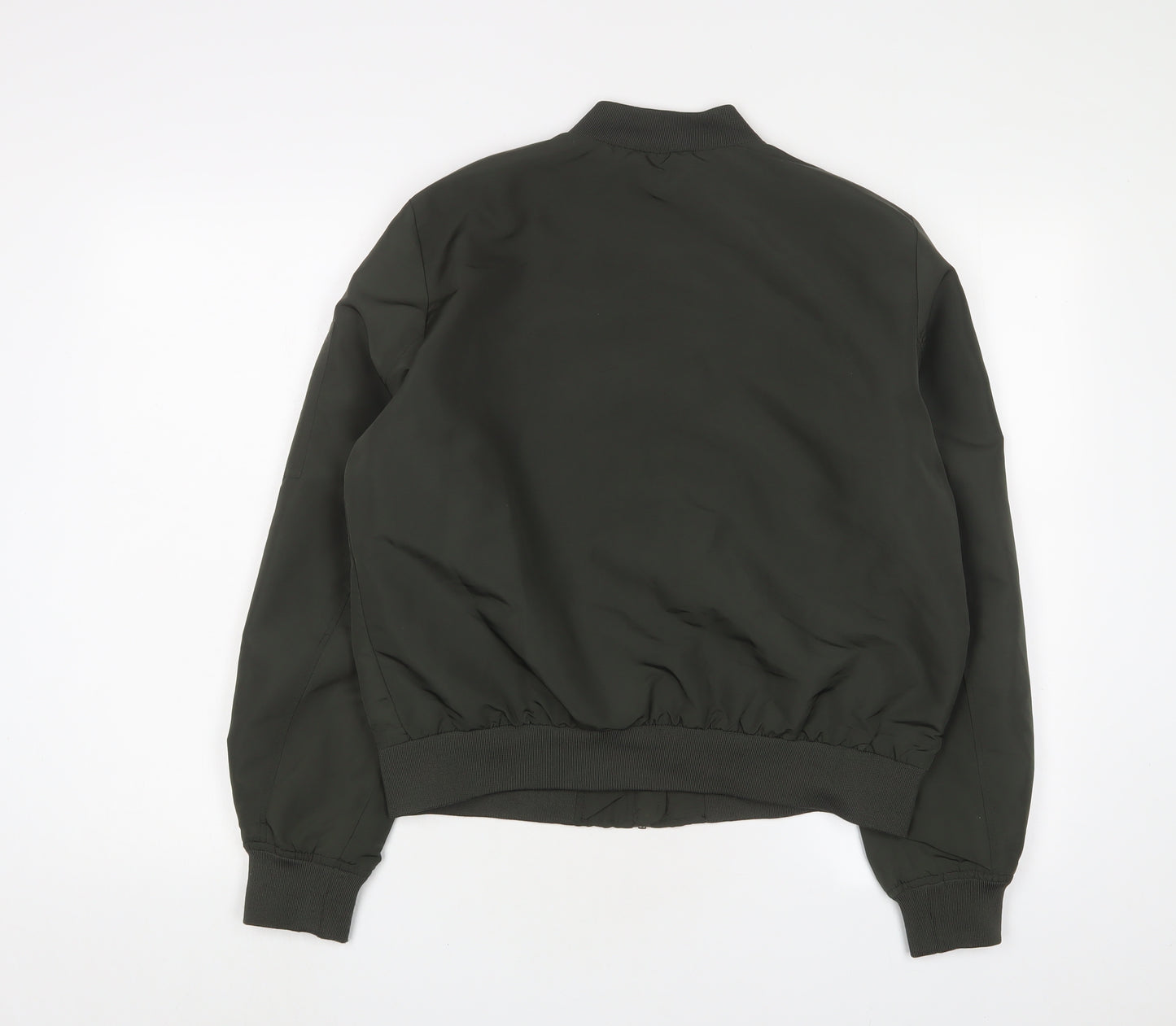 VERO MODA Womens Green Bomber Jacket Jacket Size L Zip