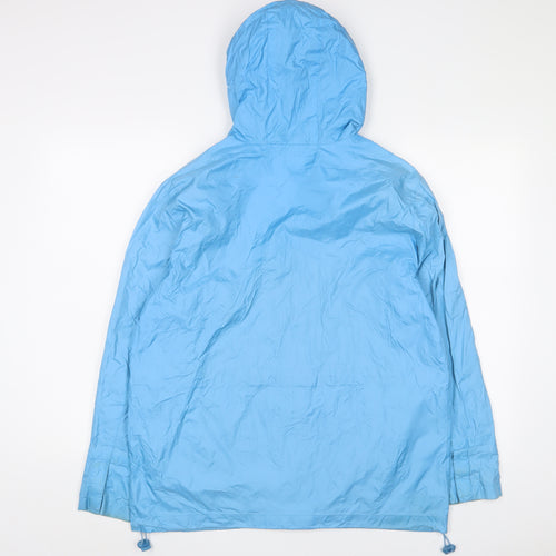 Maine Womens Blue Jacket Size 10 Zip - Logo, Embroidered