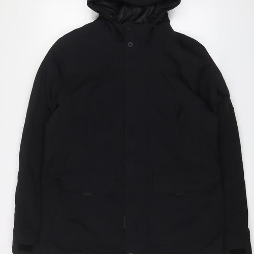 TOG24 Mens Black Jacket Coat Size M Zip - Logo