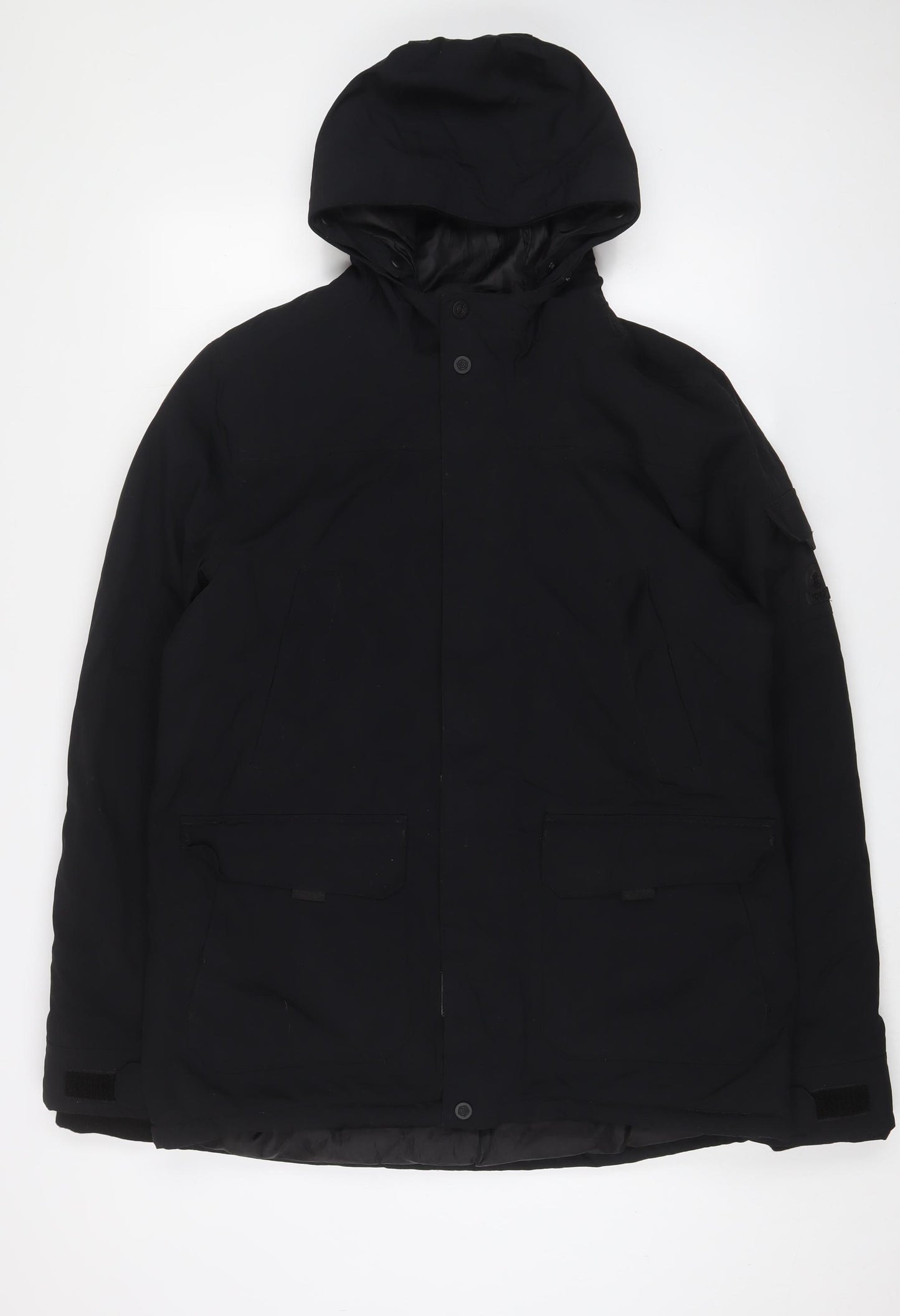TOG24 Mens Black Jacket Coat Size M Zip - Logo