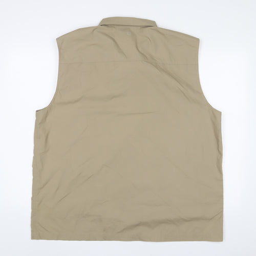 Mountain Warehouse Mens Beige Gilet Jacket Size 2XL Zip