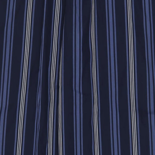 John Lewis Mens Blue Striped Cotton Pyjama Pants Size XL Drawstring
