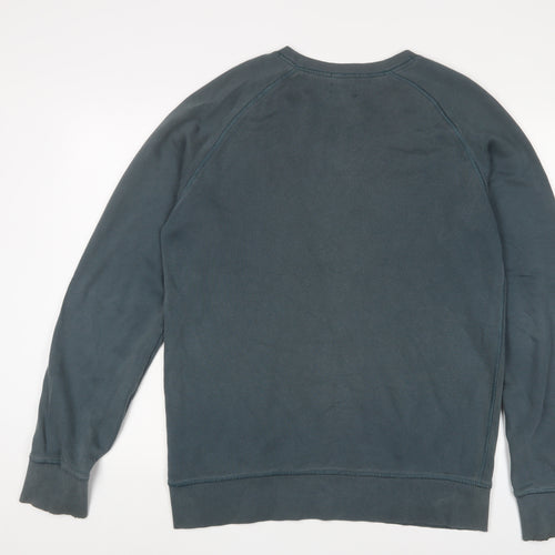 JACK & JONES Mens Blue Cotton Pullover Sweatshirt Size L - Vintage