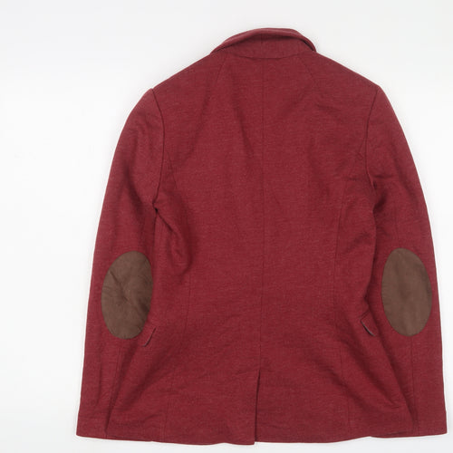 H&M Womens Red Jacket Blazer Size 10 Button