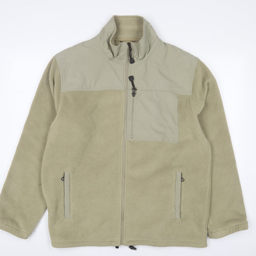 Marks and Spencer Mens Green Jacket Size M Zip - Zip Pockets