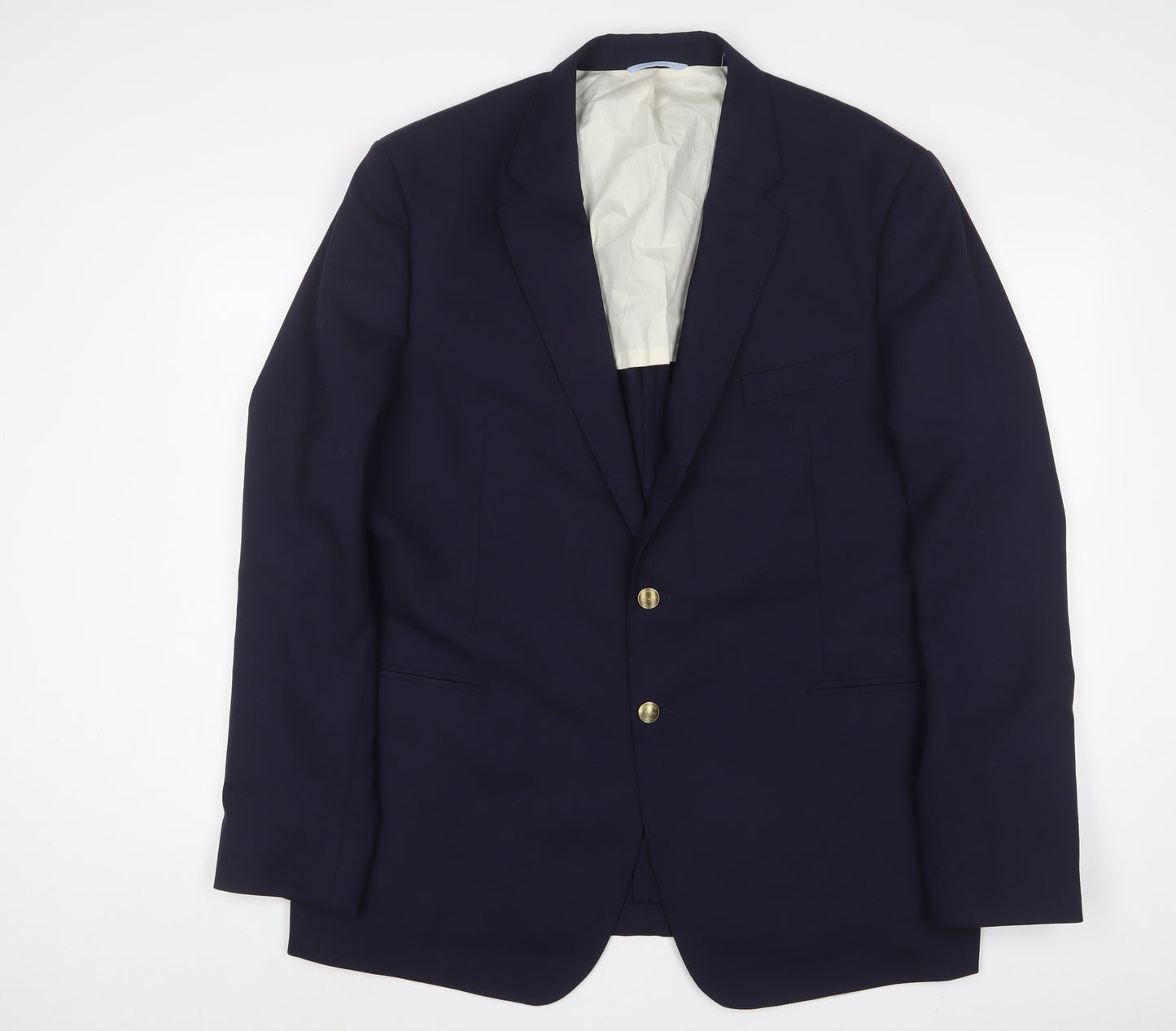 GANT Mens Blue Wool Jacket Suit Jacket Size 40 Regular