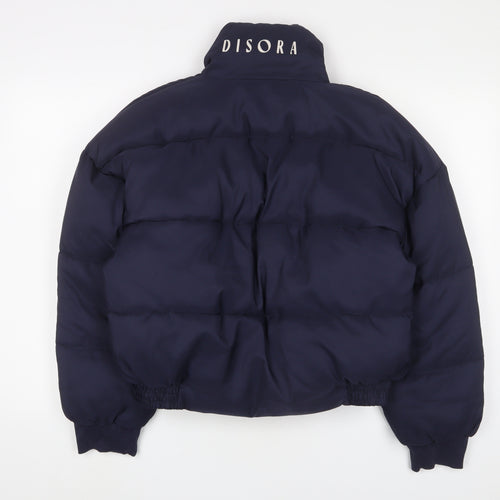 Disora Womens Blue Puffer Jacket Jacket Size XL Zip - Logo