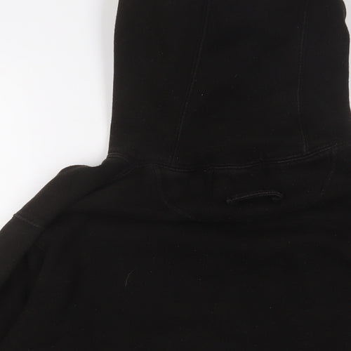 MKI MIYUKI ZOKU Mens Black Cotton Pullover Hoodie Size S - Logo, Embroidered