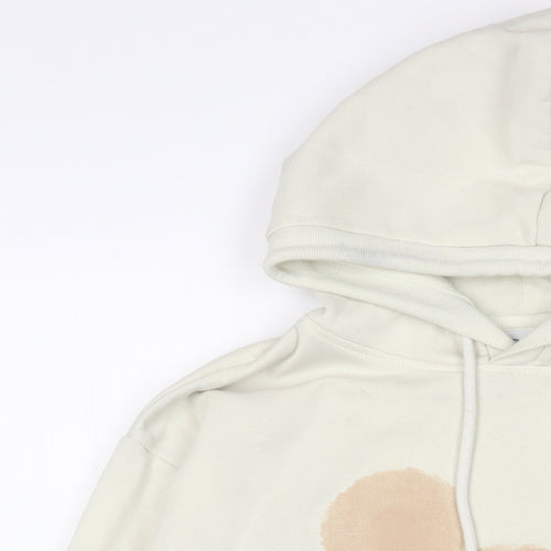 Disney Womens Beige Cotton Pullover Hoodie Size M Pullover - Mickey Mouse