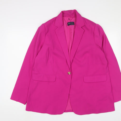Marks and Spencer Womens Purple Jacket Blazer Size 18 Buckle