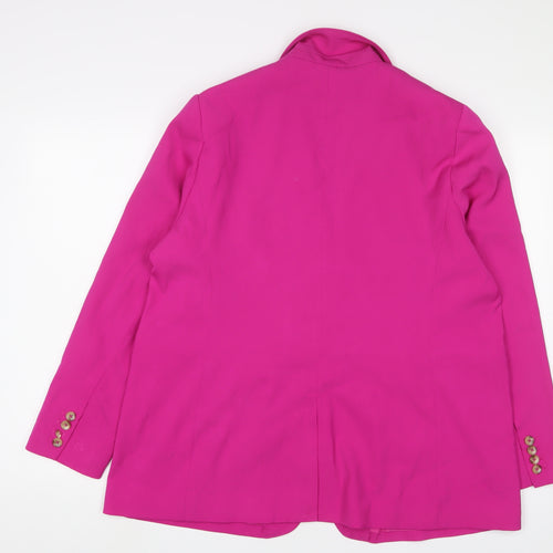 Marks and Spencer Womens Purple Jacket Blazer Size 18 Buckle