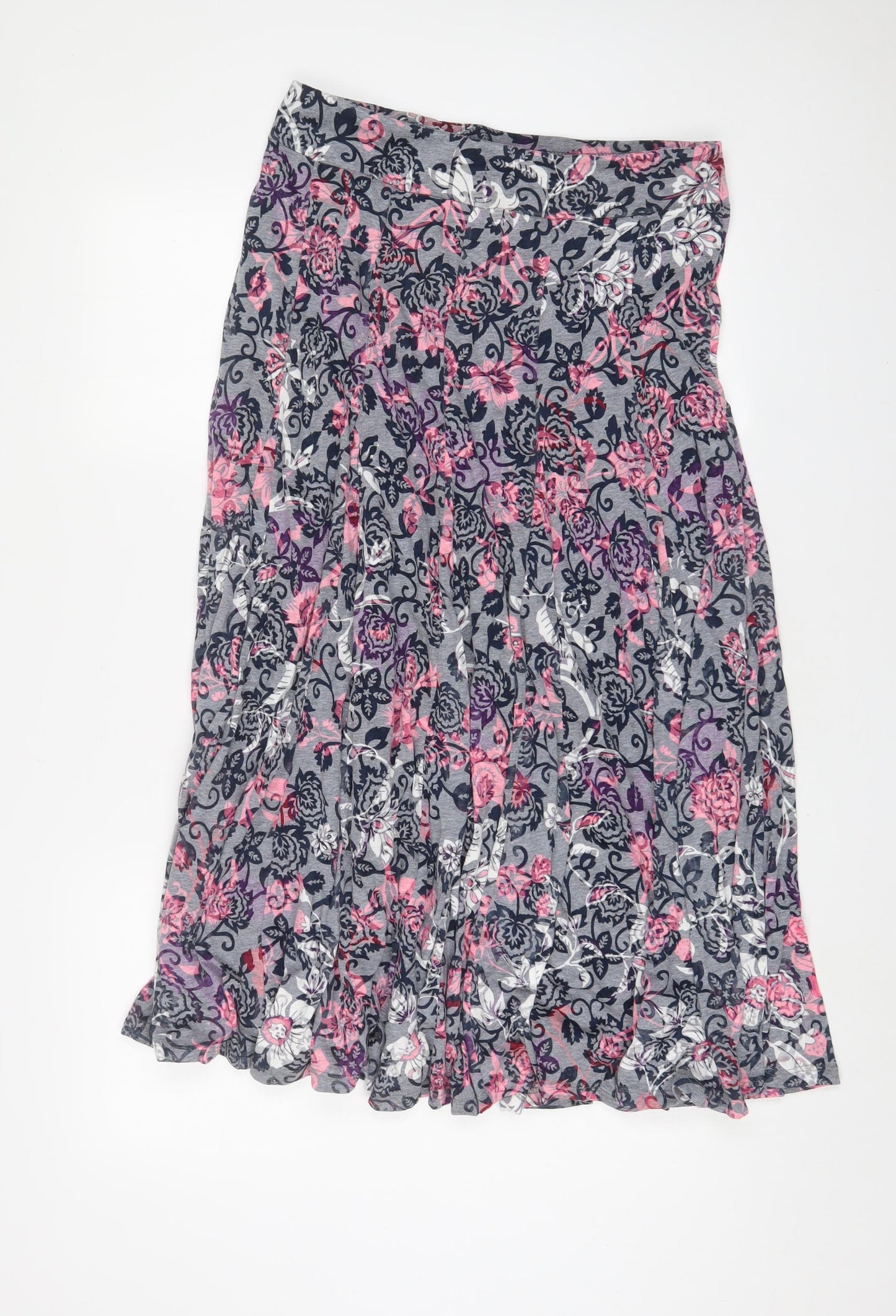 Roman Womens Grey Fair Isle Polyester A-Line Skirt Size 12