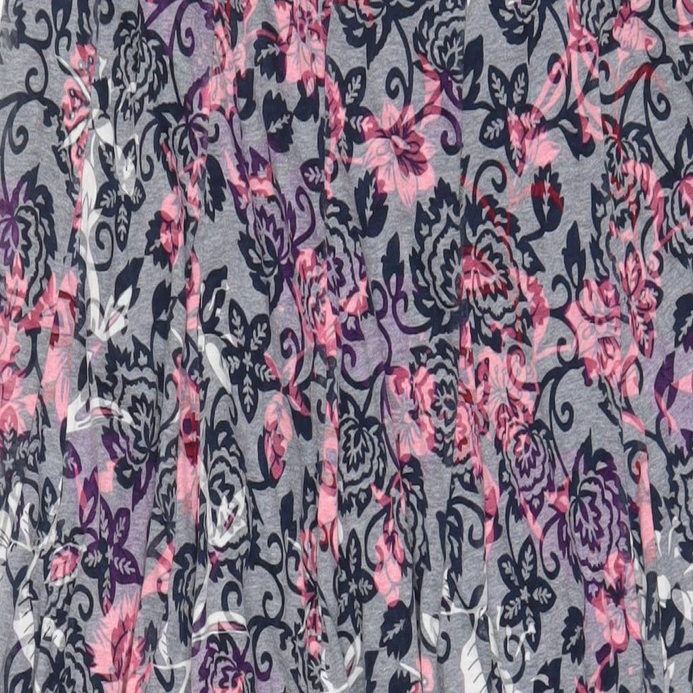 Roman Womens Grey Fair Isle Polyester A-Line Skirt Size 12