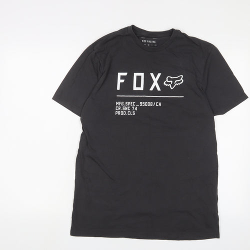Fox Racing Mens Grey Cotton T-Shirt Size XL Crew Neck - Logo