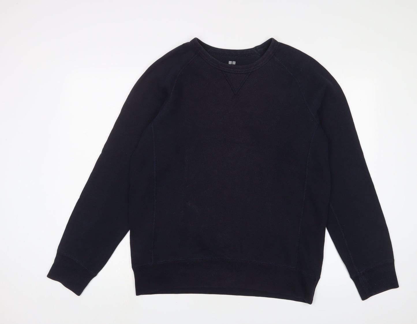 Uniqlo Mens Blue Cotton Pullover Sweatshirt Size M