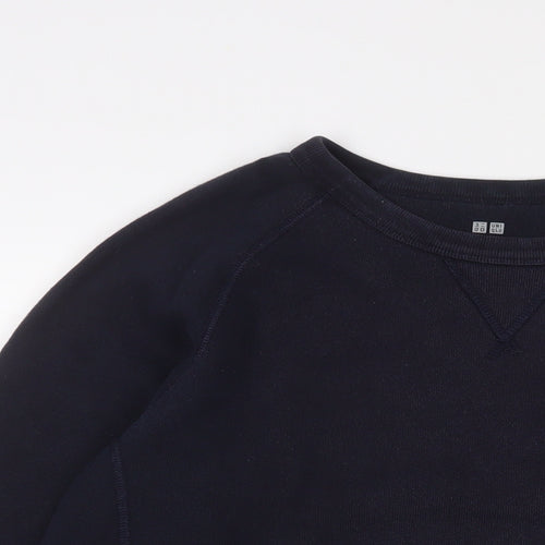 Uniqlo Mens Blue Cotton Pullover Sweatshirt Size M