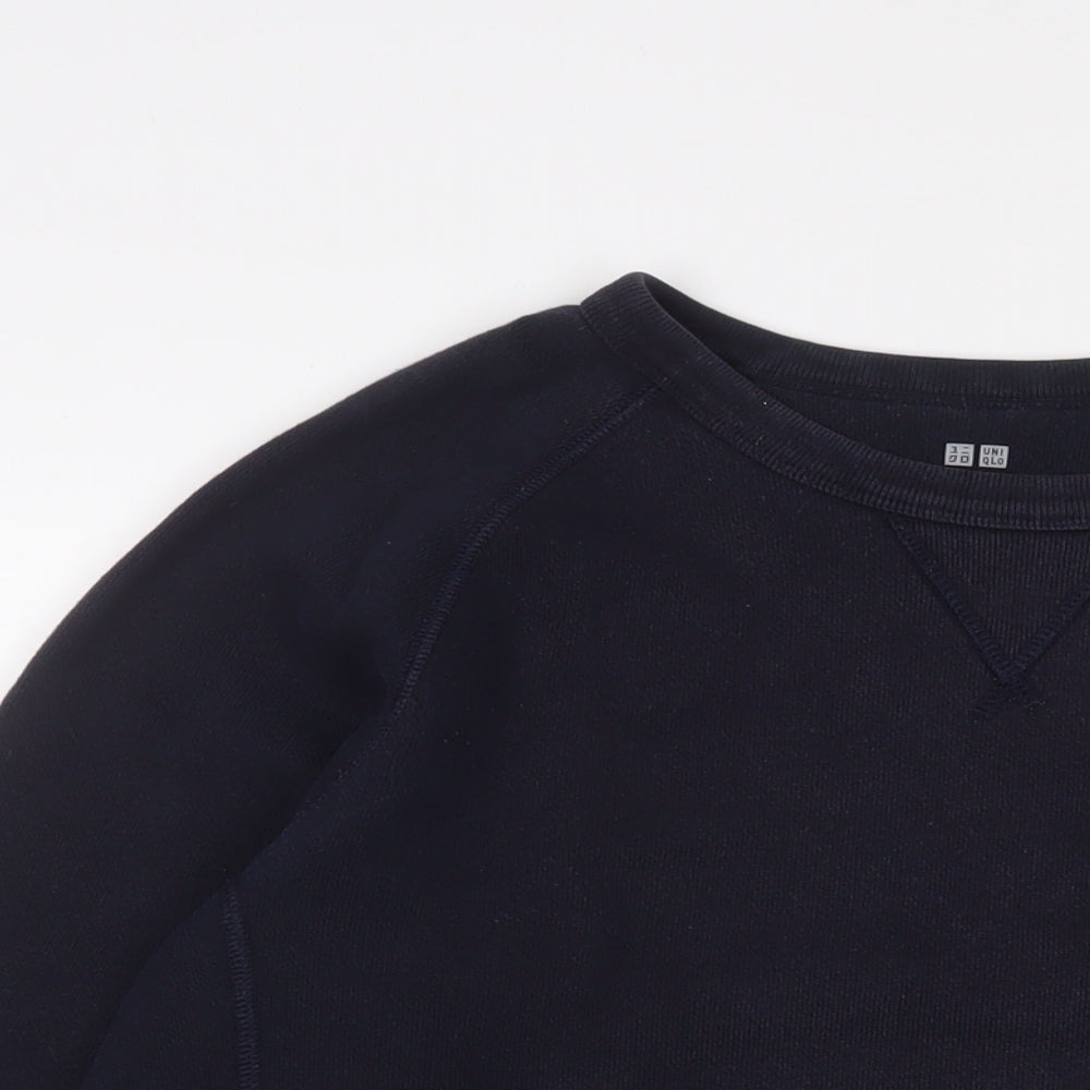 Uniqlo Mens Blue Cotton Pullover Sweatshirt Size M