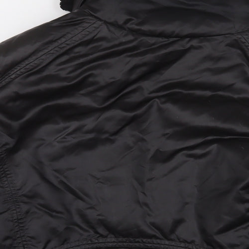 Ermando Scerving Womens Black Bomber Jacket Coat Size XL Zip - Zip Pockets
