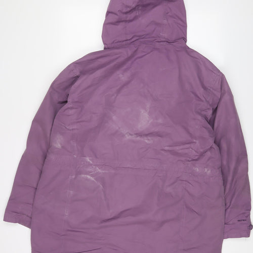 Regatta Womens Purple Rain Coat Jacket Size 20 Zip - Logo, Embroidered