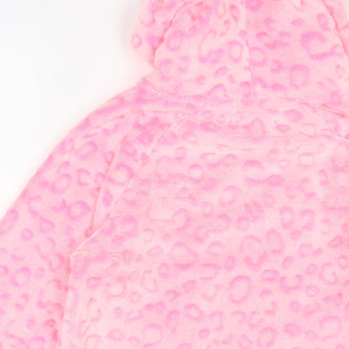 Love sleep Girls Pink Animal Print Polyester Top Pyjama Top Size 12-13 Years Zip - Hood ears
