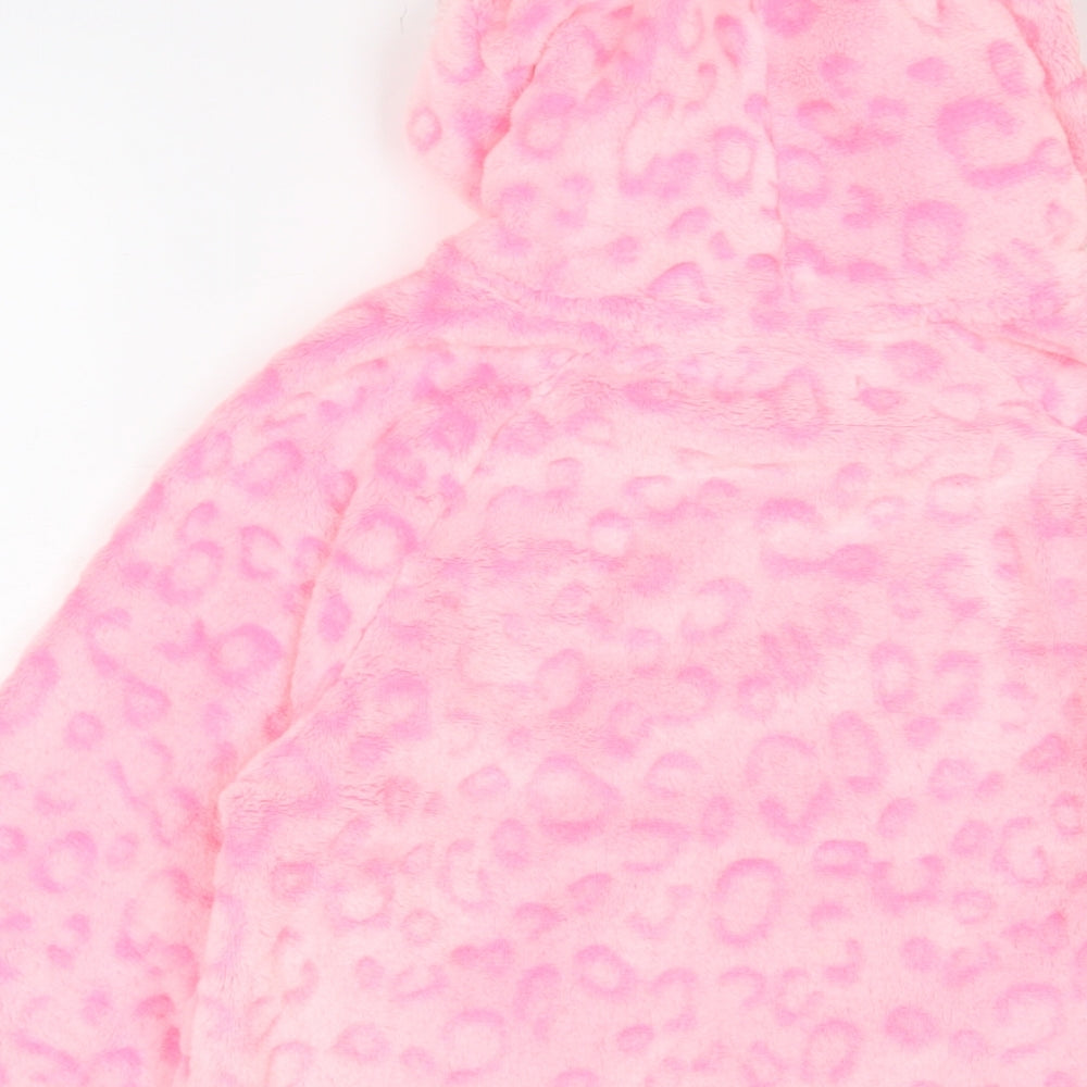 Love sleep Girls Pink Animal Print Polyester Top Pyjama Top Size 12-13 Years Zip - Hood ears