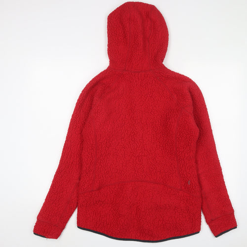 RAB Womens Red Jacket Size 12 Zip - Logo, Embroidered