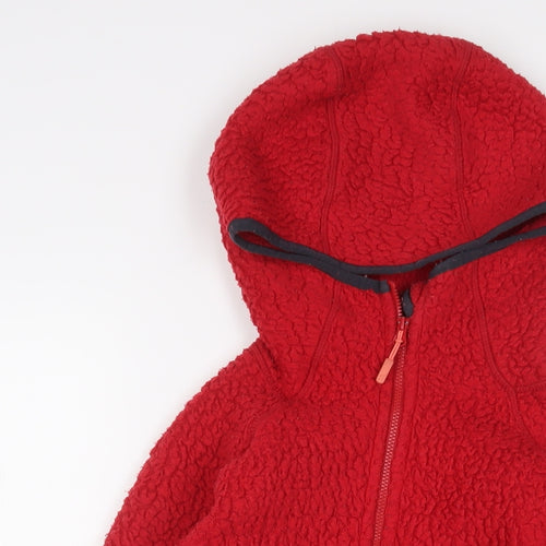 RAB Womens Red Jacket Size 12 Zip - Logo, Embroidered