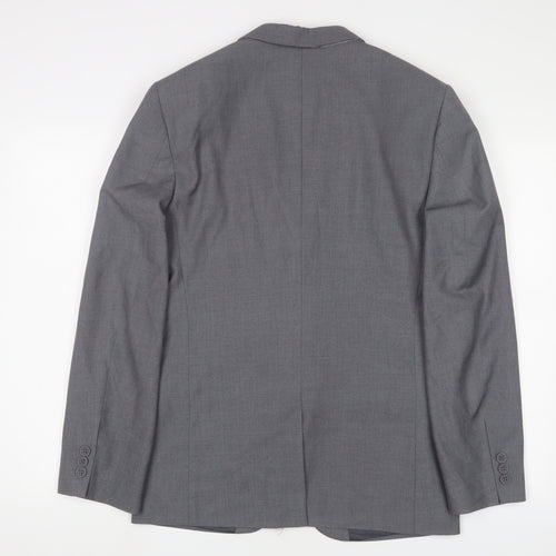 Taylor & Reece Mens Grey Polyester Jacket Suit Jacket Size 36 Regular