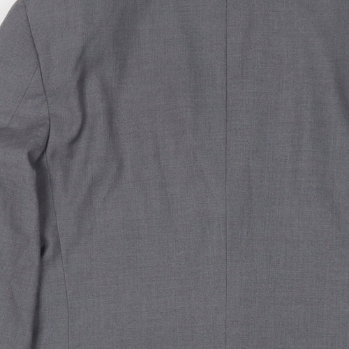 Taylor & Reece Mens Grey Polyester Jacket Suit Jacket Size 36 Regular
