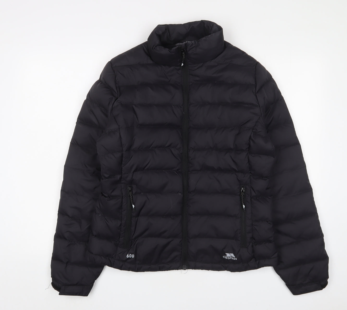 Trespass Womens Black Puffer Jacket Jacket Size 12 Zip - Logo