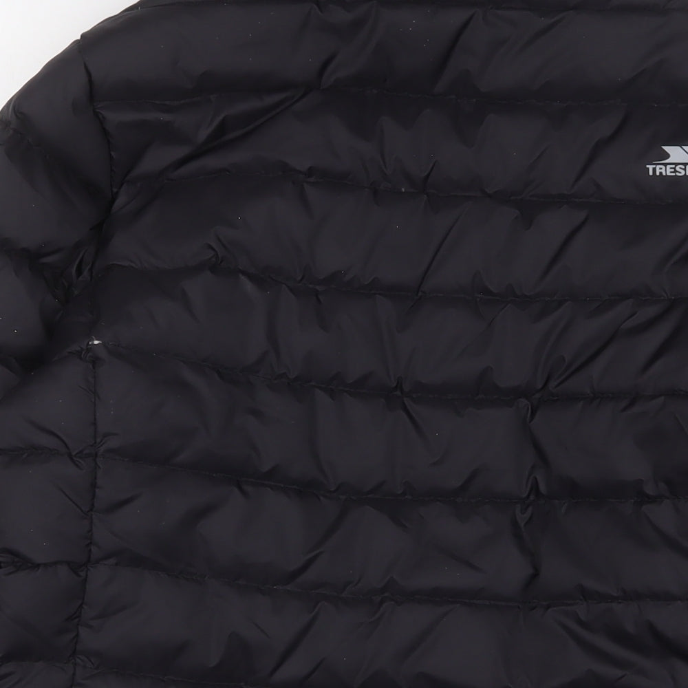 Trespass Womens Black Puffer Jacket Jacket Size 12 Zip - Logo