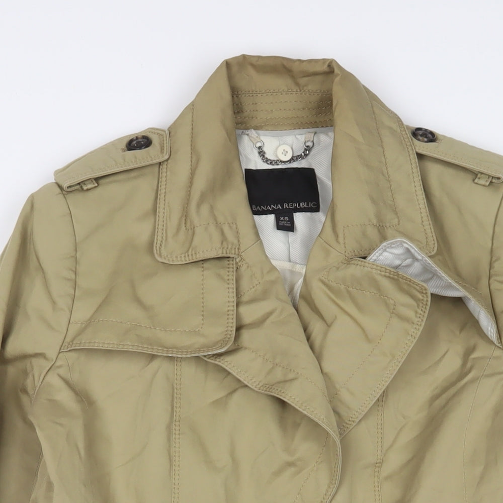 Banana Republic Womens Beige Overcoat Coat Size XS Button