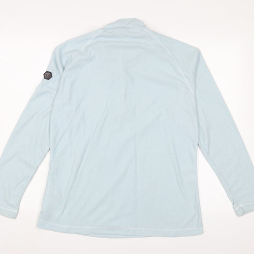 Regatta Womens Blue Polyester Pullover Sweatshirt Size 14 Zip - Logo, Embroidered