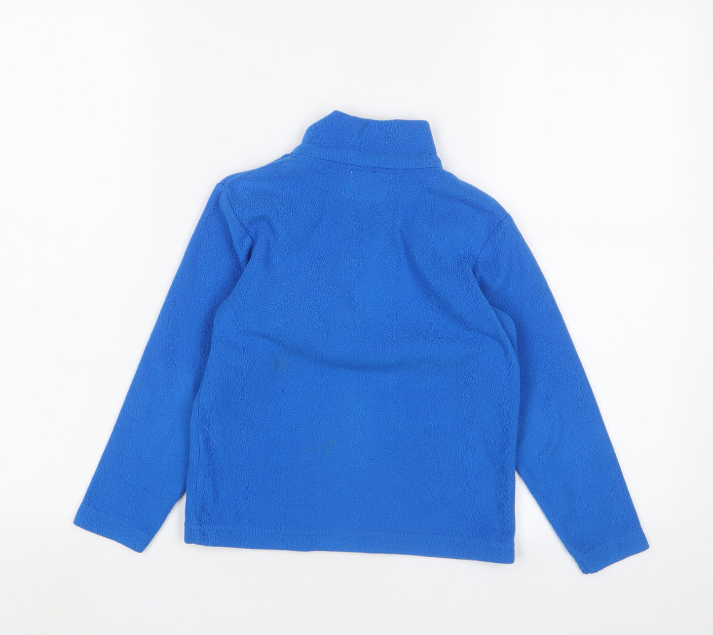 Mountain Warehouse Boys Blue Polyester Pullover Sweatshirt Size 5-6 Years Zip - Logo, Embroidered