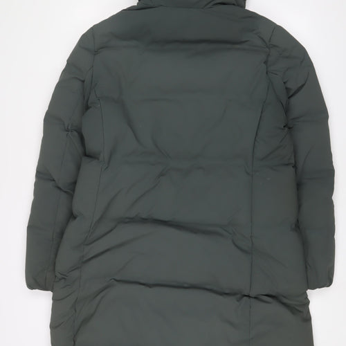 Uniqlo Womens Green Quilted Coat Size L Zip - Zip Pockets