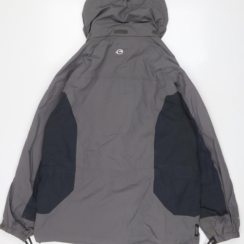 Sprayway Mens Grey Rain Coat Coat Size M Zip - Logo, Embroidered