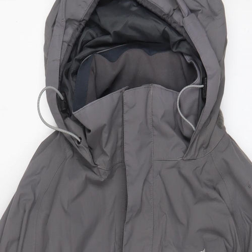 Sprayway Mens Grey Rain Coat Coat Size M Zip - Logo, Embroidered