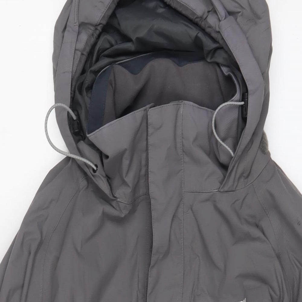 Sprayway Mens Grey Rain Coat Coat Size M Zip - Logo, Embroidered