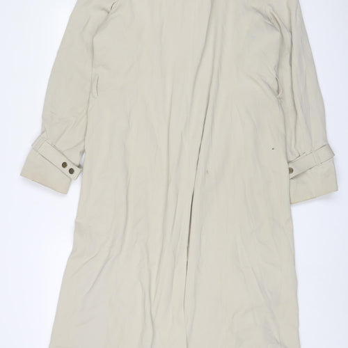Wallis Womens Beige Overcoat Coat Size 14 Button
